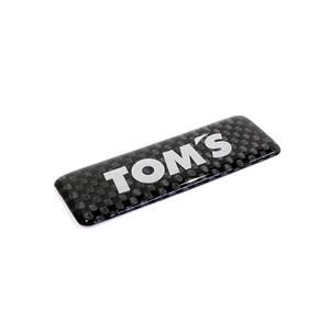 【メール便送料無料】トムス TOM`S ドライカーボン エンブレム 1個 縦20mm 横62mm 厚さ2mm ロゴ ポッティングステッカー 08233-TSP09