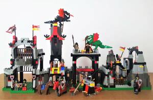 レゴ LEGO 6097 コウモリ男爵の城 Night Lord's Castle　6087 魔女ヒルダの城 Witch's Magic Manor ミニフィグ 盾 旗 ドラゴン