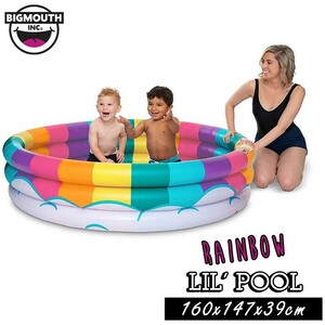  big mouse vinyl pool Rainbow baby child for children garden home use pool 160x39cm BIGMOUTH INC