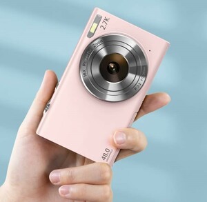 可愛くても高画質!デジタルカメラ pink 2.7K 4800万画素 トイカメラ 16倍 オートフォーカス クリスマスプレゼント誕生日 デジカメ　女の子