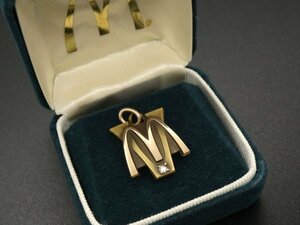 80s Vintage box attaching McDONALD'S McDonald's 10K Gold Phil do Award souvenir Logo arch pendant JOSTENS Ad ba Thai Gin g