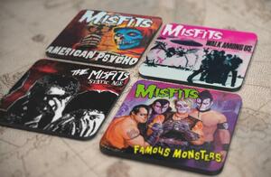 人気レア!《ミスフィッツ-The Misfits》オリジナル・アルバム ジャケット デザイン コルク製 コースター 4個セット-1-4(1)