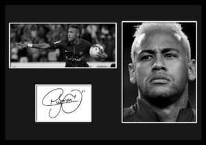 10種類!Neymar/ネイマール/サインプリント&証明書付きフレーム/BW/モノクロ/ディスプレイ (4-3W)