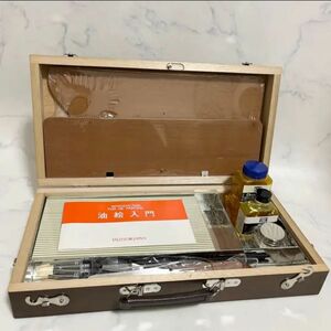 【ほぼ未使用】ターレンスジャパン TALENS JAPAN 油絵入門セット 油絵具 木箱