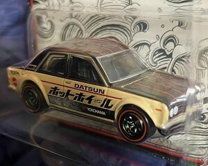 DATSUN 510 右向き ブルーバード HotWheels ホットウィール ノスタルジック2デイズ　ジャパンコンベンション 限定 ステッカー付