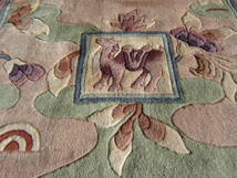 【92×63】ウール◆中国産絨毯・カーペット・ラグ・マット■2663-9_画像5