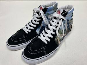 激レア!! VANS x POETS ON THE PyRE SK-8 Hi 黒スエード ピクチャー柄 US9 (27cm) アメリカ企画限定!! バンズ ハイトップ