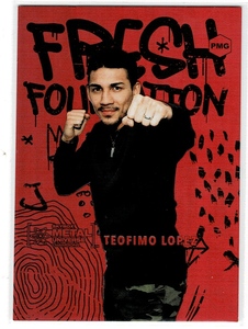 2021 UD Metal Universe Champions Teofimo Lopez Fresh Foundation PMG Red /150