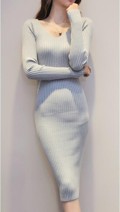 7万 超美品 EPOCA エポカ ☆白×グレー ニット 長袖 美ライン