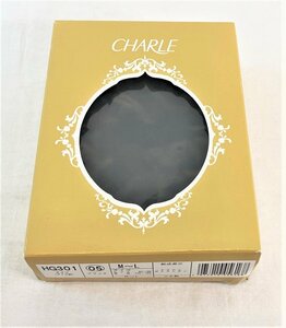 シャルレ CHARLE レディース タイツ ブラック ダイヤ柄 M～L 共箱付 未使用品 IK-18 20221203