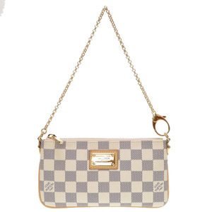  как новый Louis Vuitton Damier azur N60027 небольшая сумочка Mira MM аксессуары сумка 0054 LOUIS VUITTON