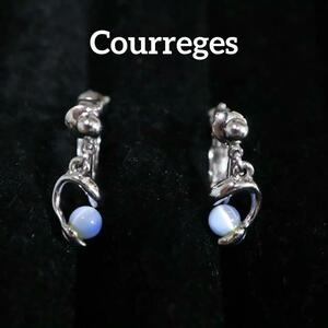 [ anonymity delivery ] Courreges earrings Silverstone hanging light blue 