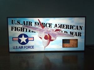 [ free shipping!] military fighter (aircraft) plastic model model U.S.AIR FORCE② Air Force miniature autograph lamp signboard toy ornament miscellaneous goods LED light BOX