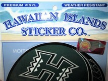 ★新品 ハワイ直輸入 USA製 アメリカ製 HAWAIIAN ISLANDS STICKER CO. ハワイ大学 HAWAII WARRIORS ステッカー アメリカンフットボール★_画像6