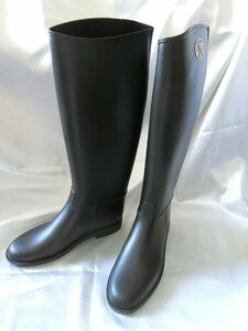 #[YS-1] DAFNAda crucian # lady's rain boots # black black 38- 24cm # stamp have #[ including in a package possibility commodity ]#J