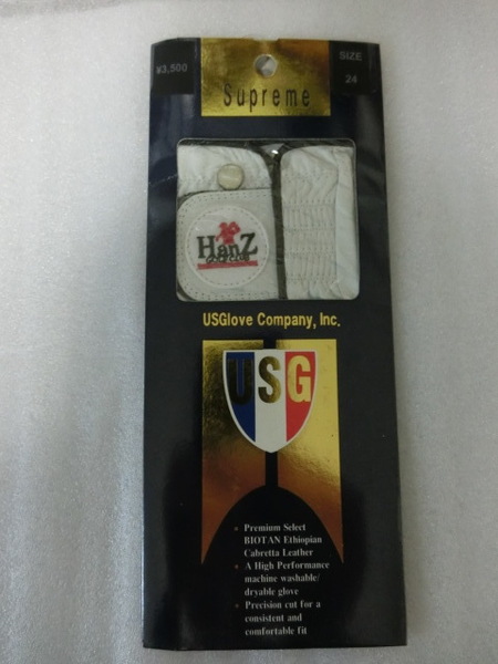 ★HanZ GOLF CLUB ハンズゴルフクラブグローブ 24㎝ 天然皮革・新品・未使用★2