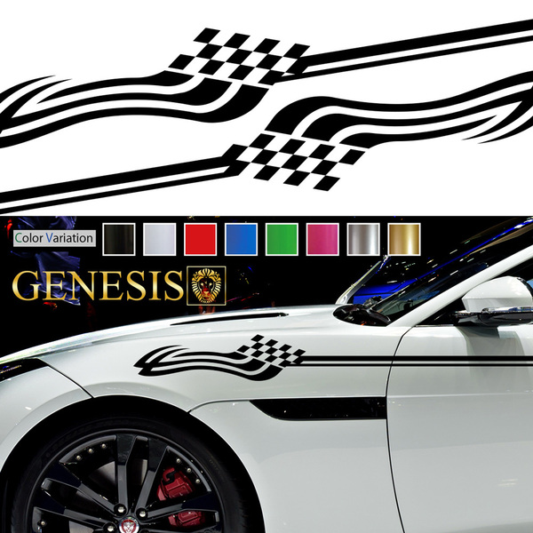 車 ステッカー かっこいい ピンスト ピンストライプ 09 大きい バイナルグラフィック ワイルドスピード系 カスタム 「全8色」 GENESIS