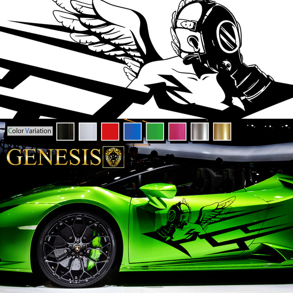 車 ステッカー かっこいい 天使 ストリート サイド デカール 228 大きい バイナルグラフィック ワイルドスピード系 「全8色」 GENESIS