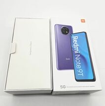 未使用☆ SoftBank ソフトバンク 判定○ Redmi Note 9T Nightfall Black 64GB Xiaomi A001XM A11_画像5