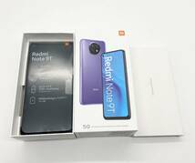 未使用☆ SoftBank ソフトバンク 判定○ Redmi Note 9T Nightfall Black 64GB Xiaomi A001XM A11_画像1