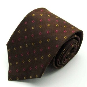  Renoma квадратное рисунок высококлассный шелк бренд галстук мужской Brown хорошая вещь renoma