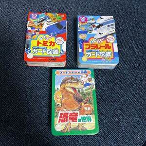 カード 図鑑 3種セット トミカ / プラレール / 恐竜 の世界 トミカプラレール2004 -2005 年版 交通新聞社 おでかけ 絵本 ミニ えほん