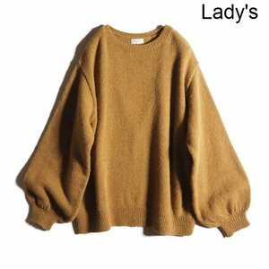 x5435P ▼DRIES VAN NOTEN ドリスヴァンノッテン▼ 19AW アルパカ ウール バルーンスリーブニット キャメル レディース 秋冬 rb mks