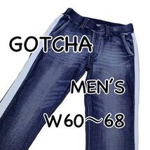 GOTCHA ガッチャ ジョグジーンズ ウエストリブ付き XSサイズ ウエスト60～68cm ストレッチ 刺繍 ペイント メンズ パンツ M1614_画像1