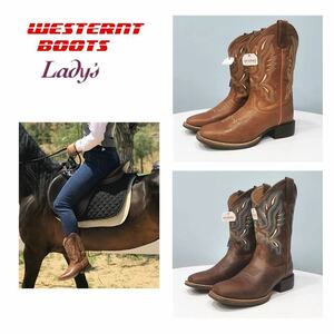 WESTERNT BOOTS ウエスタンブーツ カウボーイブーツ乗馬 25.0