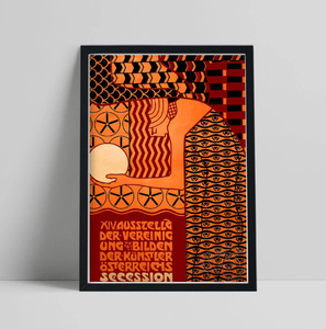 G2356 コロマンモーザー Koloman Moser ヴィンテージ ミッドセンチュリー キャンバスアートポスター 50×70cm イラスト 海外製 枠なし