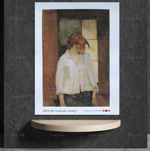 G2291 アンリ・ド・トゥールーズ＝ロートレック At Montrouge キャンバスアートポスター 50×70cm イラスト インテリア 海外製 枠なし 