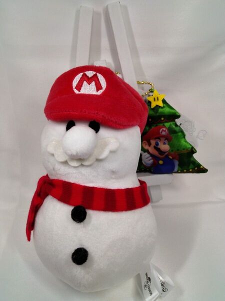 USJ マリオ クリスマス 雪だるま マリオ マスコットキーホルダー中