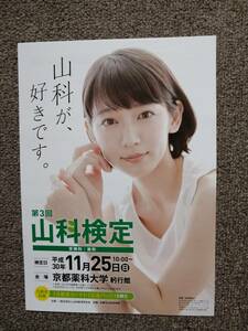 山科が、好きです。吉岡里帆 チラシ 京都市