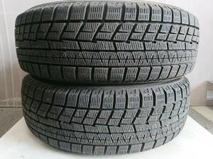 札幌 引き取り可 185/60R15 2本 YOKOHAMA ice GUARD iG60 格安溝あり 冬タイヤ中古 2021年製 K-913-2F