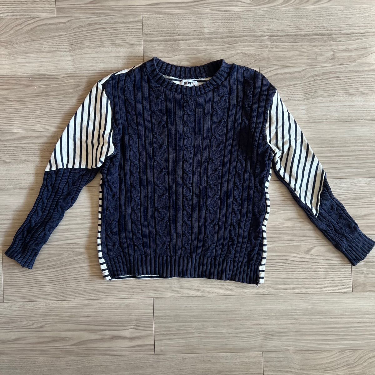 GOOD GRIEF/グッドグリーフ】Border Zip Knit TOP 最安販売中