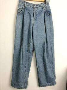 【NEON SIGN】ネオンサイン★デニムパンツ WIDE DENIM SLACKS ワイドパンツ タック サイズ44 0344 12