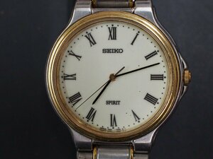 レア物 セイコー SEIKO スピリット SPIRIT クォーツ Quartz ローマ数字ダイヤル コンビ メンズ 腕時計 型式: 7N01-7070