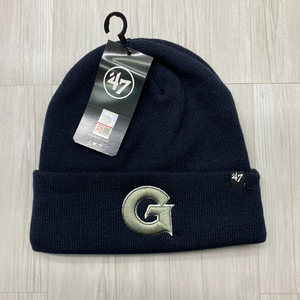 USA正規品 47Brand ニット帽 Collegiate カレッジエイト Georgetown Hoyas ジョージタウン ホヤズ 紺 ニットキャップ ビーニー EWING