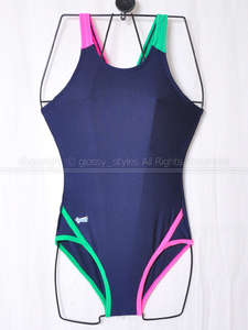 K1728-86# beautiful goods Spantel Span teru top Ace k RaRe SP3800P woman swimming sport swimsuit navy × green × pink M