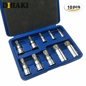 PYD344★10 pc 12 ポイプント トリル 正方形 スプライソケッン ビット ト セットとケーツール ス Lug Nuts XZN