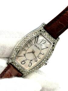 [ flat battery ]folli follie quartz wristwatch ivory face tonneau 