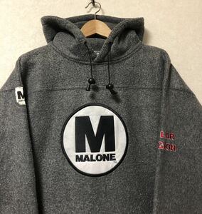 90s ~ MAURICE MALONE モーリスマローン ビンテージ オールド BIG SIZE XL XXL 灰 ボア フリース ジャケット 90年代 hip hop ヒップホップ