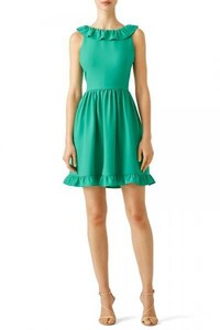 新品　送料無料　ケイトスペードニューヨーク Kate spade Newyork　ruffle back minidress　US4/JP9号～11号　緑