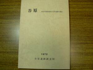 遺跡 谷原 神奈川県相模原市谷原遺跡の調査 1972年 谷原遺跡調査団