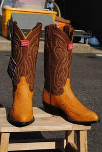  new goods Tony Lama western boots color :BUTTERCUP Ostrich 6EE