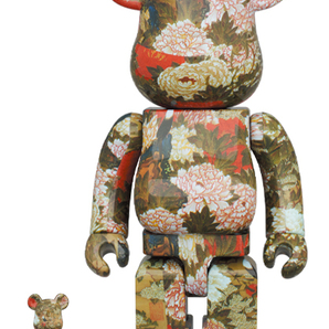 送料無料 新品 BE@RBRICK ベアブリック MEDICOM TOY 伊藤若冲「牡丹小禽図」100％ & 400％ Botan Shokin-zu メディコム・トイ