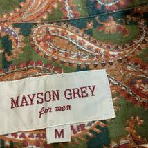 お洒落【MAYSON GREY for MEN】メイソングレイ 90s vintage ペイズリーレトロ メンズ 総柄 オールド古着 ビッキー_画像5