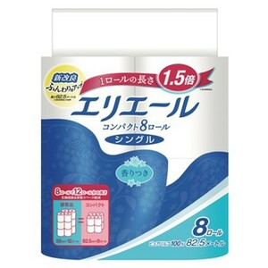  toilet to paper elie-ru compact single fragrance attaching single 82.5m 8Rx8 pack 