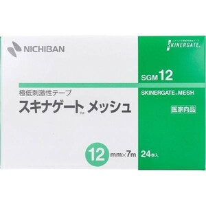 サージカルテープ ニチバン 極低刺激性テープ スキナゲートメッシュ SGM12 12mmX7m 24巻入り X2箱