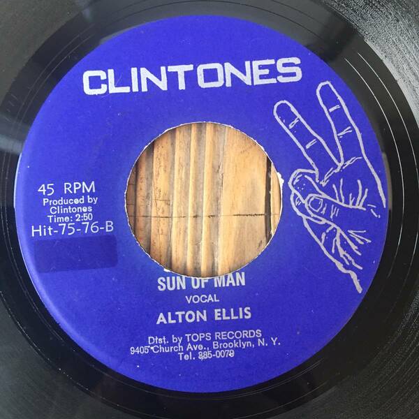 ★送料込み！Mid70's！レア！名曲！【Alton Ellis - Sun Of Man / Wild Bunch* (Wild Bunch Inc.) - Inst. Version】7inch Clintones US